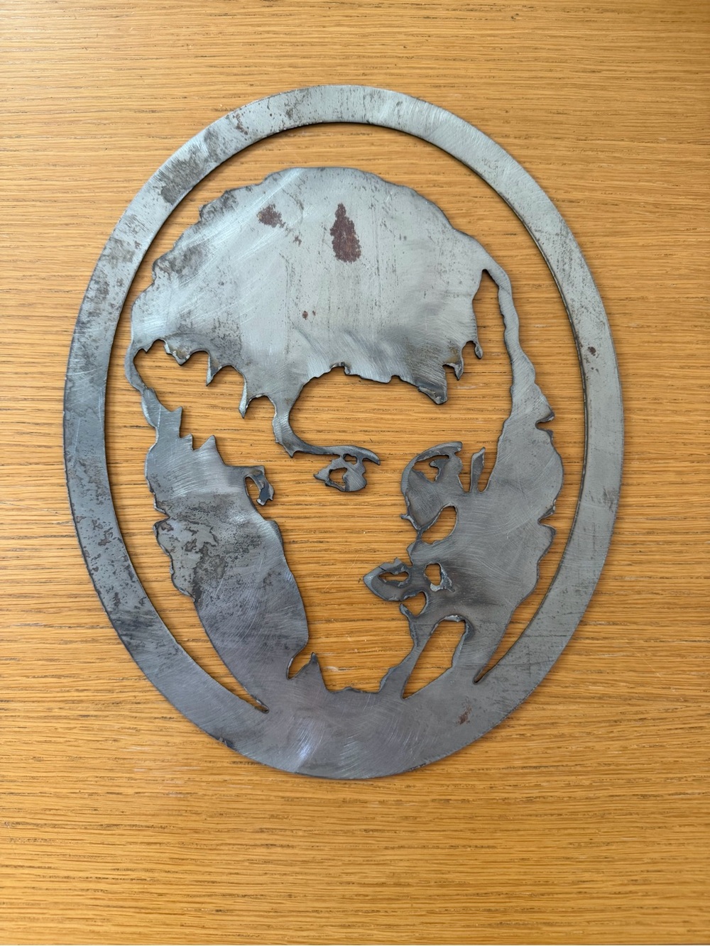 Bride of Frankenstein Metal Wall Art Portrait - Steel Oval Cutout